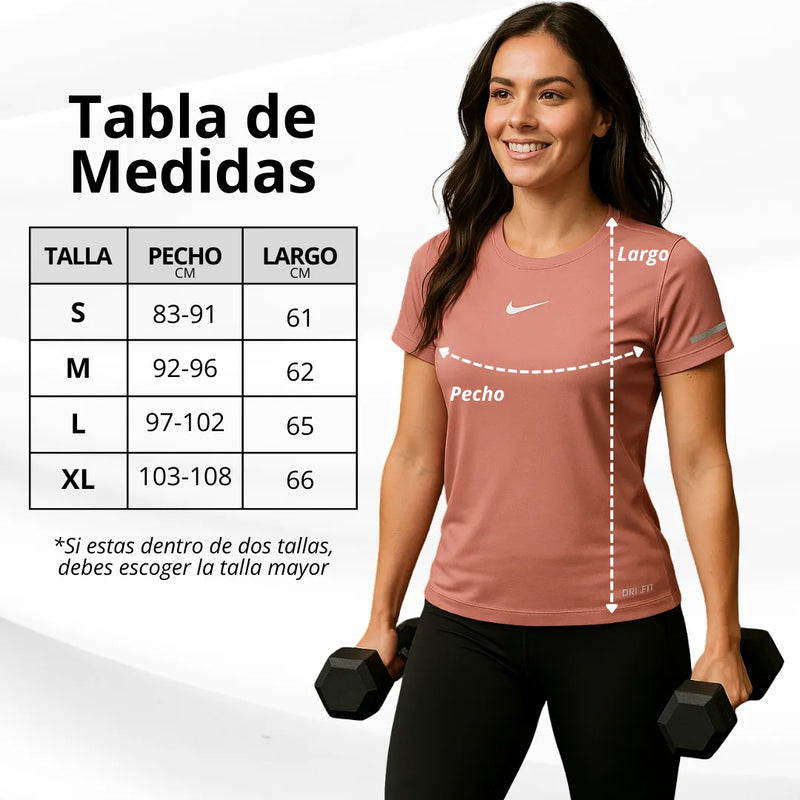 Pack camisetas Dri-Fit x 4 + conjunto shot top x 3