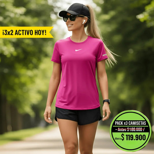 Pack x3 Camisetas Deportivas — Suaves, ligeras y sin transparencia